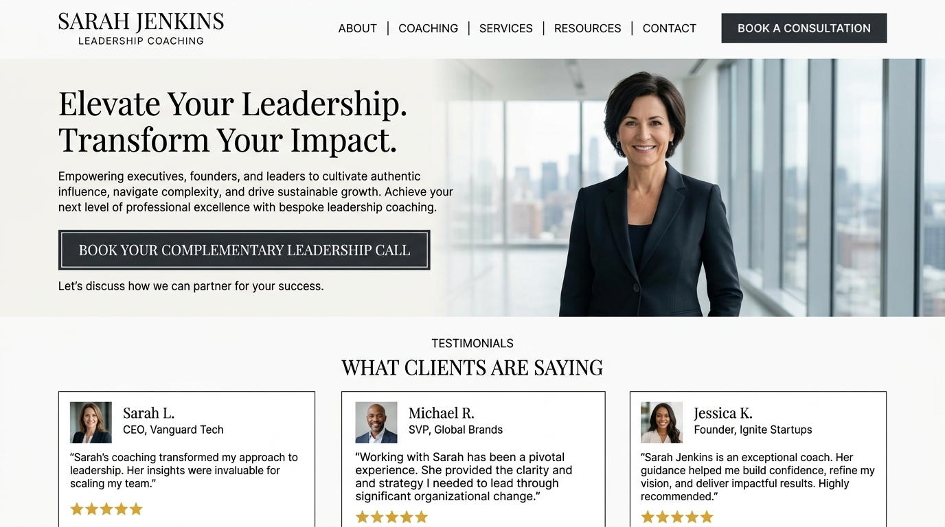 Coaches - web design