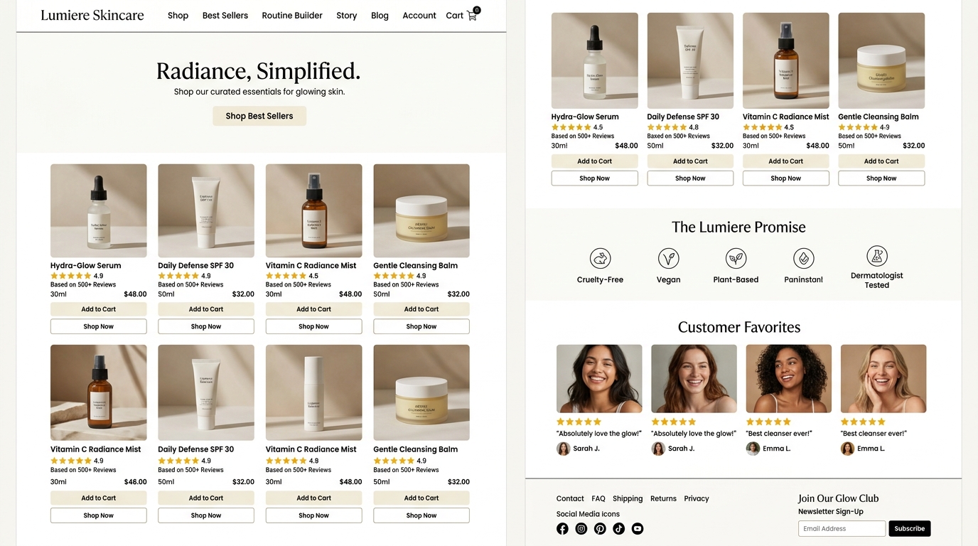 E-commerce - web design