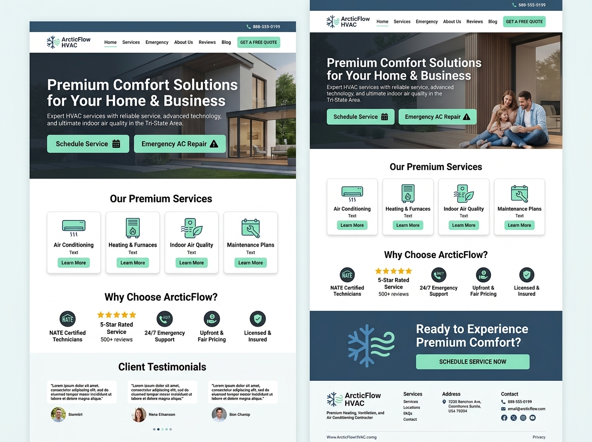 Roofing contractors - web design